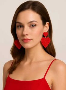 Red Heart Earrings