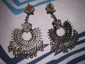 Combo Of Silver Oxidised Earrings.