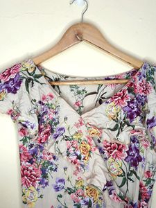 Multi Printed Wrap Maxi Dress