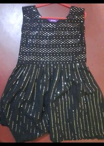 Black Sequin Embellished Kurti