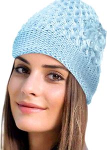 Light Blue Knit Beanie
