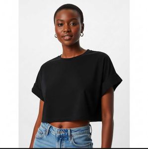Cute Black Crop Tshirt
