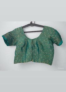 Vintage Green Embellished Blouse