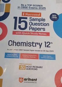 CHEMISTRY 15 SAMPLE QUESTION PAPER WITH SOLUTIONS