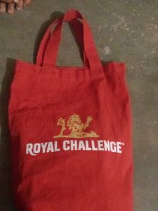 Royal Challenge Red Canvas Tote Bag