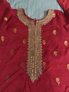 Red &amp; Gold Kurta
