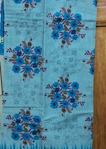 Blue Printed Salwar Suit - XL size