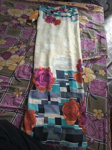 Printed Sareee Without Blouse
