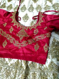 Elegant Gold Embroidered Lehenga Set