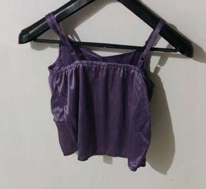 Purple Satin Cami Top