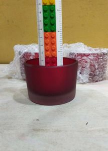 Big Size Red Glass Candle Holder