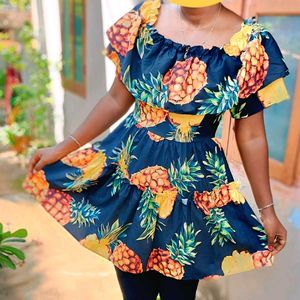 Pineapple Print Dress