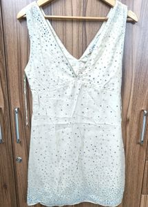 Zara Short Dress With Rhinestone