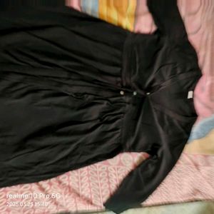 Black Button-Down Top