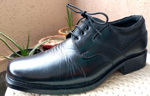 Pure Leather Size 6 Black Shoes