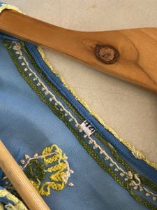 Embroidered Blue Half Kurta