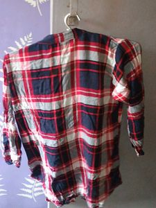Black And Red Chex Cotton Top