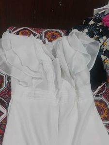 White Flowy Jumpsuit