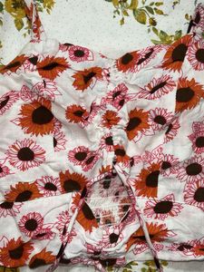 Floral Print Crop Top