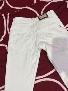 White Casual Pants