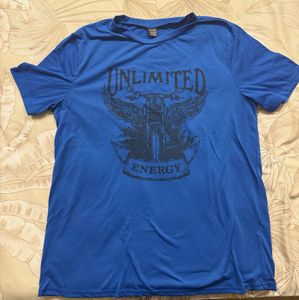 Blue Graphic Print Tee