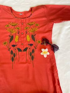 Floral Embroidered Kurta