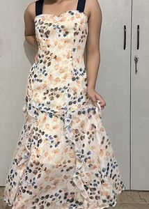 Floral Ruffle Long Dress