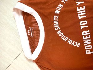 Urbanic Rusty Full Sleeves Crop Top Women
