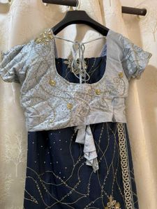 Navy Blue handwork Saree