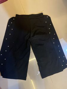 Black Pearl Embellished Culottes