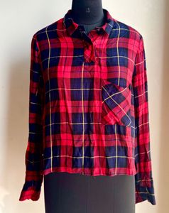 Zara Red & Blue Plaid Shirt