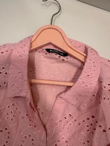 Brand New Pink Eyelet Top, Bust- 36/38