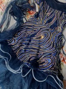 Elegant Navy Blue Formal Dress