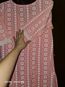 PINK Floral Print Dress