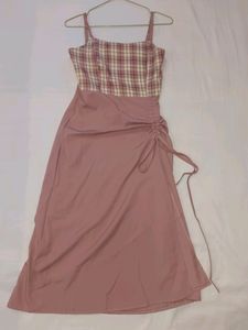 Gingham Top Style Midi Dress