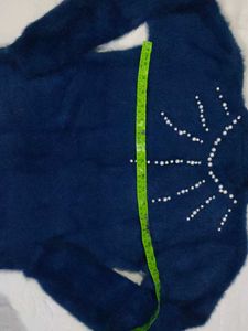 Navy Blue Embellished Sweater