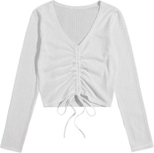 White Long Sleeve Top