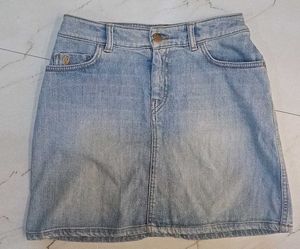 Denim Light Mini Skirt
