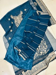 Elegant Teal Embroidered Salwar Suit