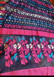 multicolour jamdani saree