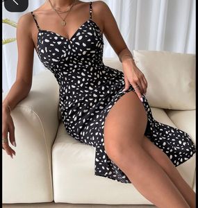 Sexy Strappy Dress With A Slit