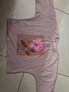 Over Size Crop T Shirt
