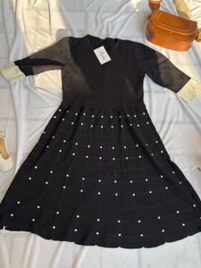 Elegant Black Fit & Flare Dress