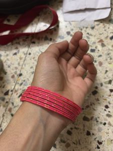 Pink & Gold Bangle Set