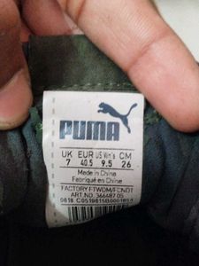 Puma Olive Green Platform Sneakers