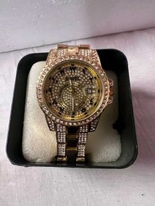 Iced Out Gold Watch