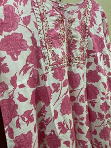 Frock suit Pink Color With Palazzo Set