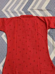 Red Printed Kurta