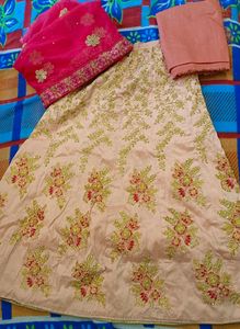 Unstitched Blouse Totally New Lehnga Choli With