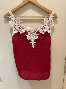 Beautiful Lace Trim Imported Top